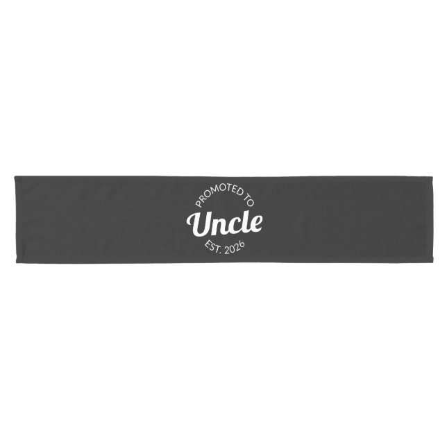 Promoted To Uncle Est. 2026 I Short Table Runner (Horizontal)