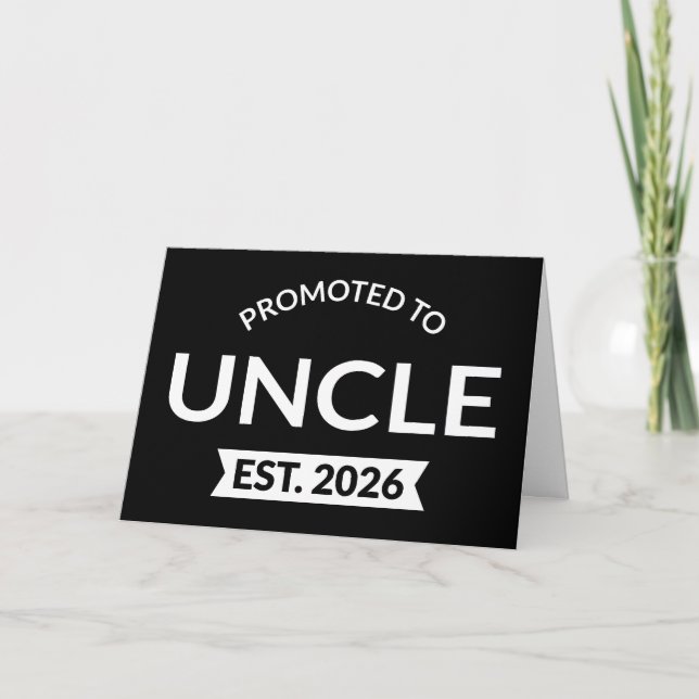 Promoted To Uncle Est. 2026 II Invitation (Front)
