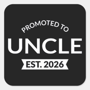 Promoted To Uncle Est. 2026 II Square Sticker