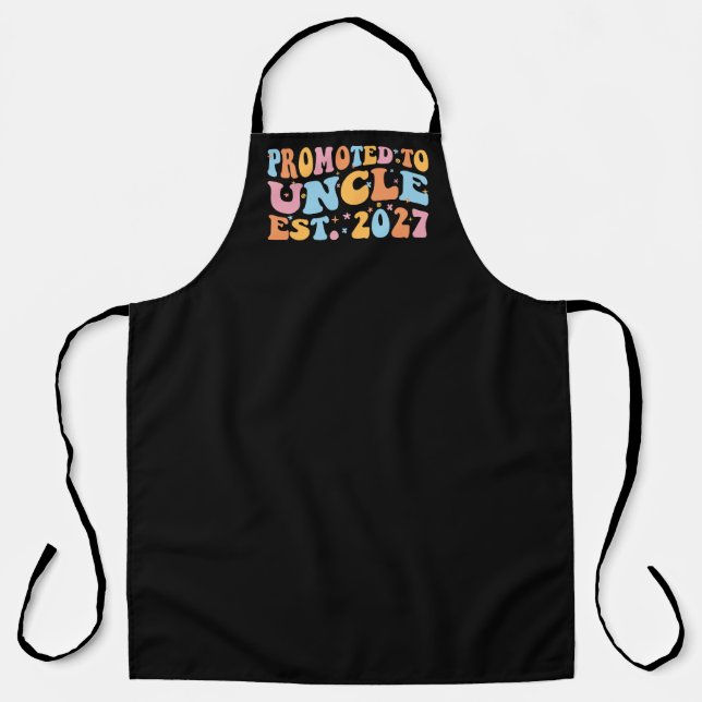 Promoted To Uncle Est 2027 New Uncle Apron (Front)