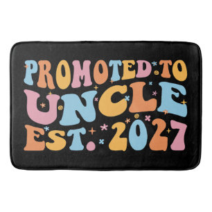 Promoted To Uncle Est 2027 New Uncle Bath Mat