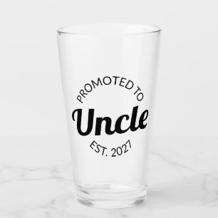 Promoted To Uncle Est 2027 New Uncle I Glass