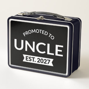 Promoted To Uncle Est 2027 New Uncle II Metal Lunch Box