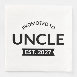 Promoted To Uncle Est 2027 New Uncle II Napkin