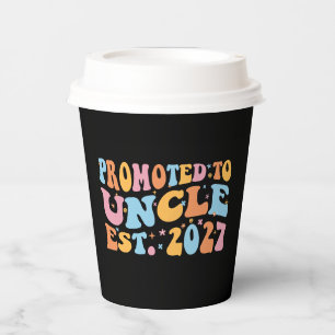 Promoted To Uncle Est 2027 New Uncle Paper Cups
