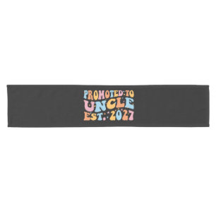 Promoted To Uncle Est 2027 New Uncle Short Table Runner