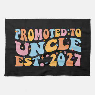 Promoted To Uncle Est 2027 New Uncle Tea Towel