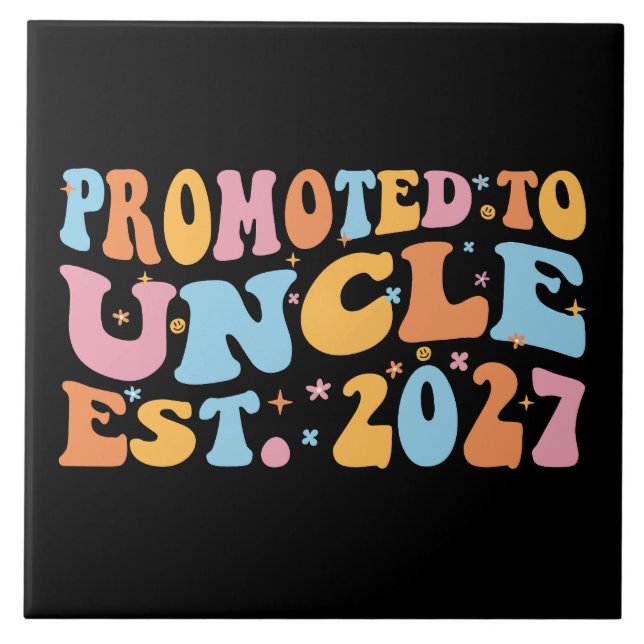 Promoted To Uncle Est 2027 New Uncle Tile (Front)