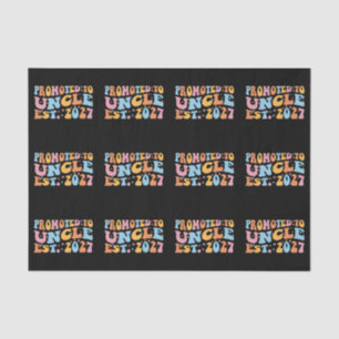 Promoted To Uncle Est 2027 New Uncle Tissue Paper
