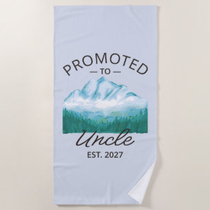 Promoted To Uncle Est 2027 New Uncle VI Beach Towel