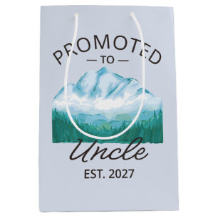 Promoted To Uncle Est 2027 New Uncle VI Medium Gift Bag