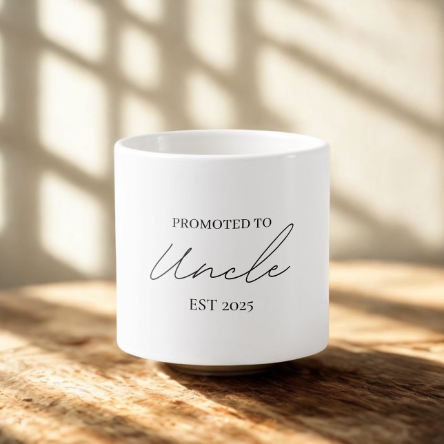 Promoted to Uncle EST Gift Espresso Cup (Creator Uploaded)