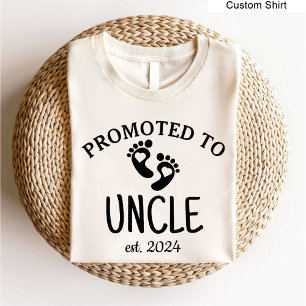 Promoted to Uncle / Pregnancy announcement white Maternity T-Shirt
