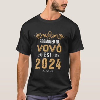 Promoted To Vovo Est 2024 New Grandpa First Time A T-Shirt