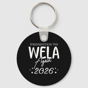 Promoted to Wela Grandma Again 2026 Funny Announce Key Ring