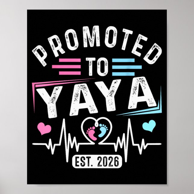 Promoted To Yaya Est. 2026 Vintage Yaya  Poster (Front)
