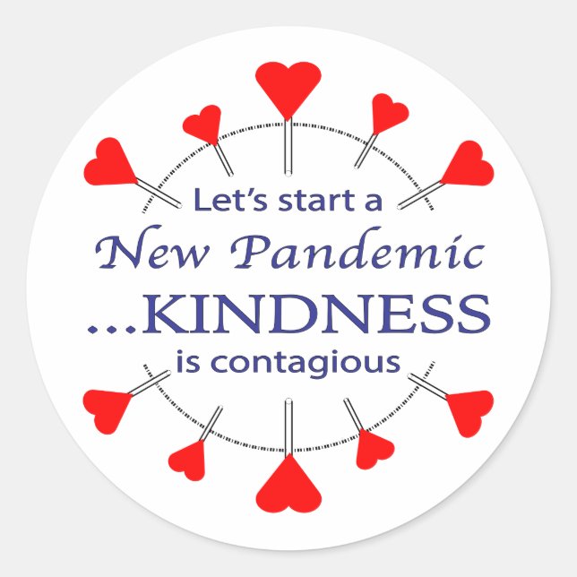 Promoting Kindness Classic Round Sticker (Front)