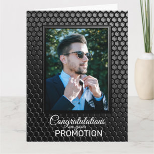 Promotion Black Geometric Pattern Custom Photo Card
