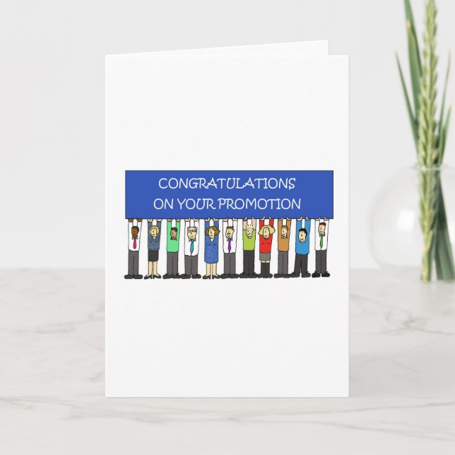 Promotion Congratulations Cartoon People Card (Front)