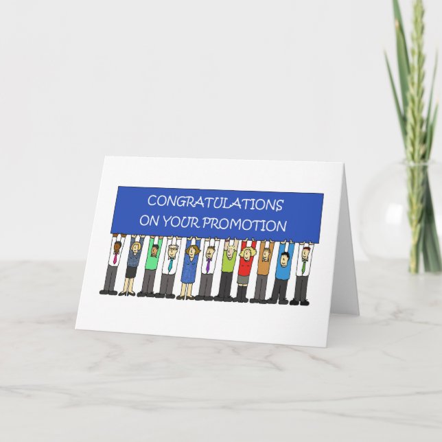 Promotion Congratulations Cartoon People Card (Front)