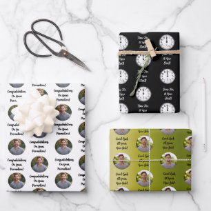 Promotion Congratulations Custom Message Gift Wrapping Paper Sheet