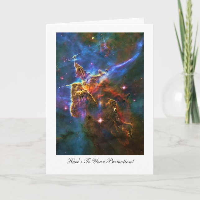 Promotion Congratulations, Starry Carina Nebula Card (Front)