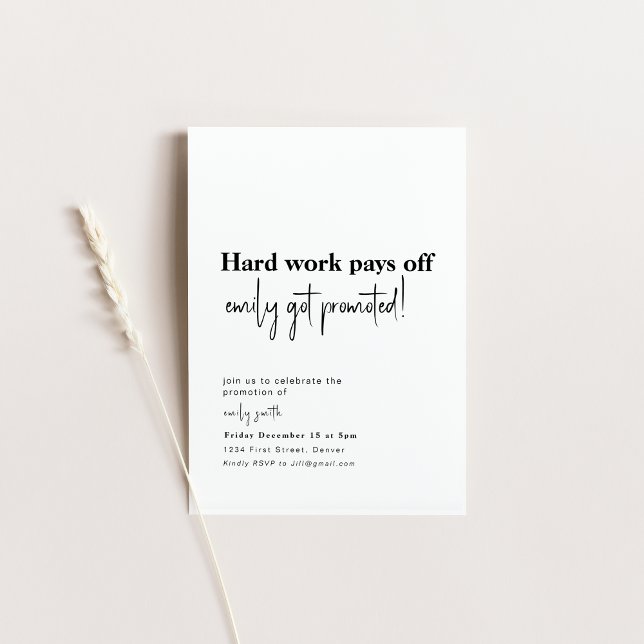Promotion New Job Party Invite (Creator Uploaded)