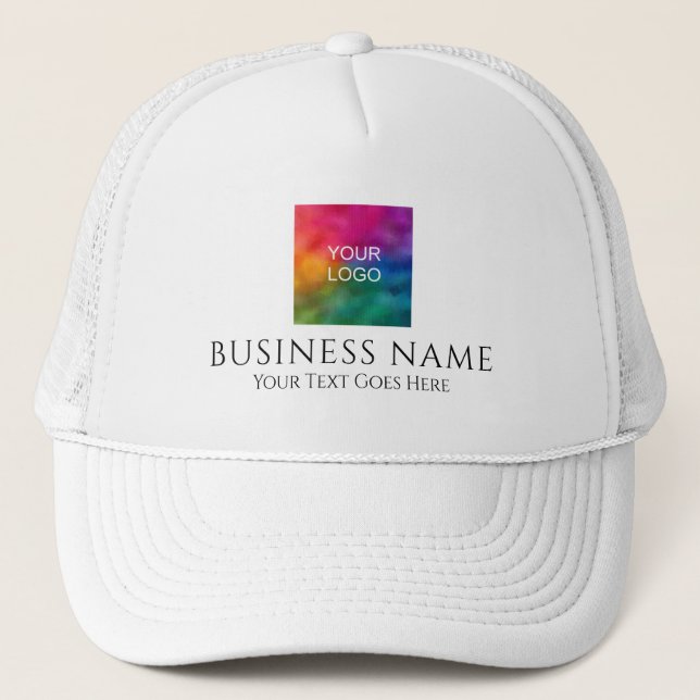 Promotional Add Upload Business Company Logo Text Trucker Hat (Front)