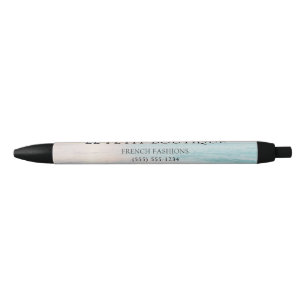 Promotional Beach Photo Business Name  Black Ink Pen