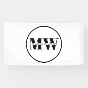 Promotional Black And White Business Monogram Logo Banner