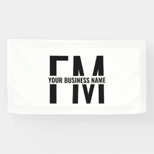 Promotional Black And White Business Monogram Logo Banner