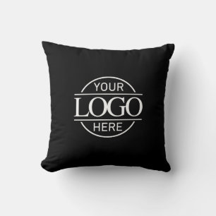 Promotional Black Corporate Company Business Logo Cushion