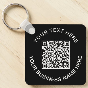Promotional Black QR Code Key Ring