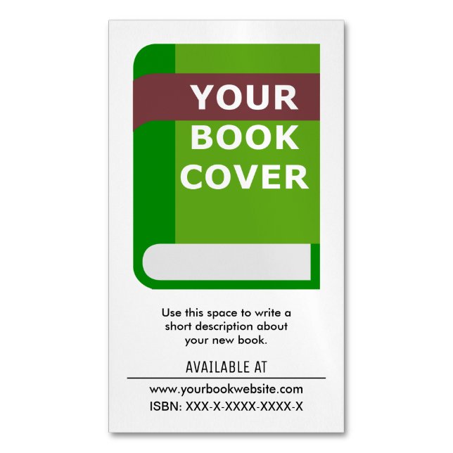 Promotional Book Cover Author Magnetic Business Card (Front Vertical)