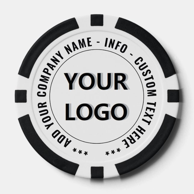Promotional Branded Custom Logo Text Poker Chips (Front)