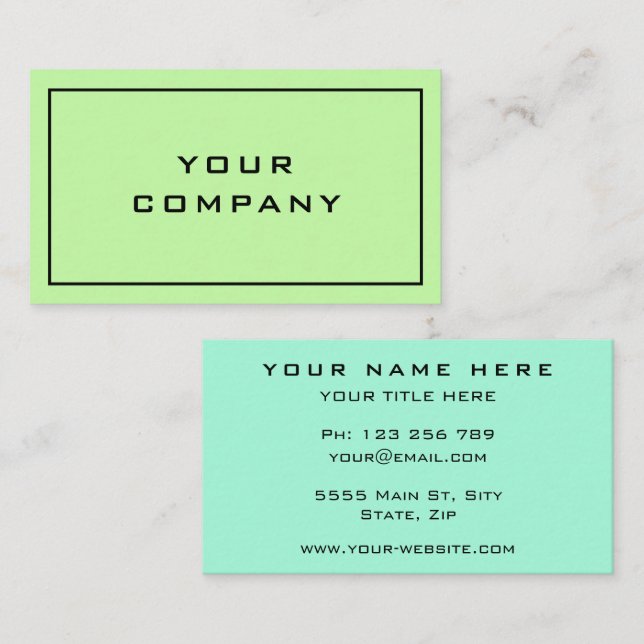 Promotional Business Cards Template Custom Colours (Front/Back)