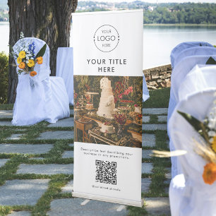 Promotional Business Caterer Photo QR Code Retractable Banner