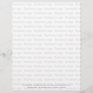 Promotional Business Logo Black White Pattern  Custom Letterhead