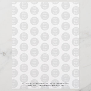 Promotional Business Logo Black White Pattern  Custom Letterhead