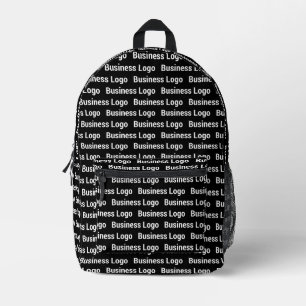 Promotional Business Logo Black White Pattern  Printed Backpack