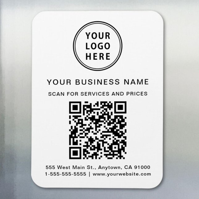 Promotional Business Logo QR Code Magnet (Creator Uploaded)