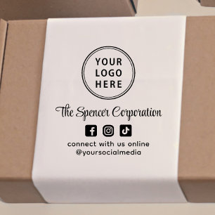 Promotional Business Logo Script Social Media Self-inking Stamp