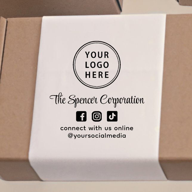 Promotional Business Logo Script Social Media Self-inking Stamp (Creator Uploaded)