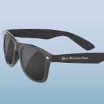 Promotional Business Name Sunglasses<br><div class="desc">Add your business name,  website or text to customise both sides in a modern script typography font.</div>