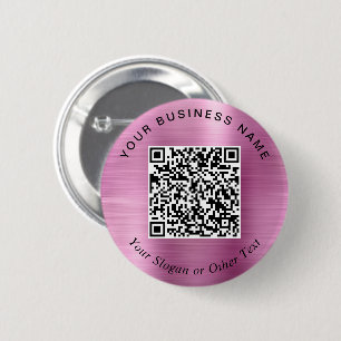 Promotional Business QR Code PInk Pin