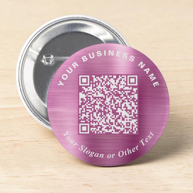 Promotional Business QR Code PInk Pin (Promotional Business QR Code PInk Pin)