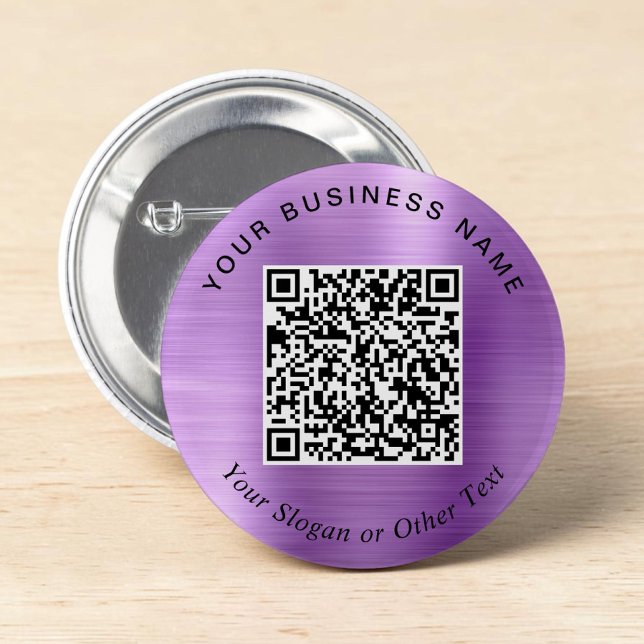 Promotional Business QR Code Purple Pin (Promotional Business QR Code Purple Pin)