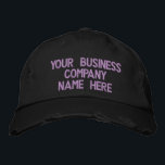 Promotional Business Text Embroidered Baseball Cap<br><div class="desc">Simple Personalised Promotional Cap - Add Your Text - Name - Company / Number / Letter / Slogan - Tagline / or Website , Phone , E-mail , Social Media Handle , Address , Logo - Photo / more - Choose Your Colour / Size / Font - Make your unique...</div>