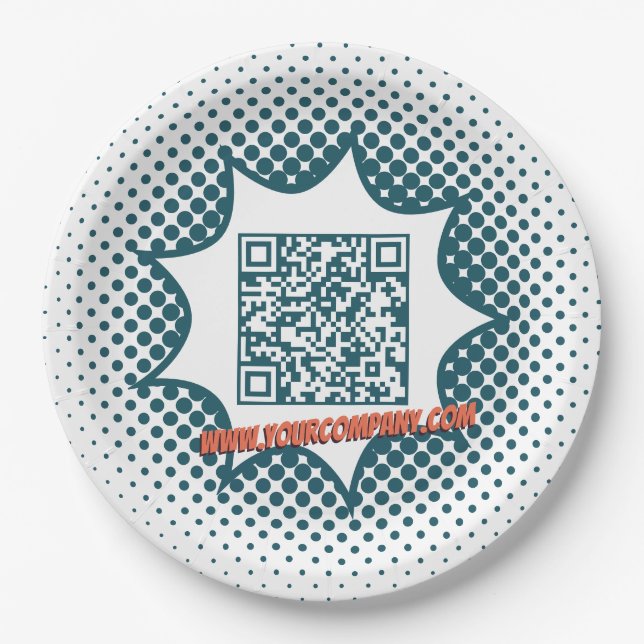 Promotional Cleaning Service Custom WWW  Paper Plate (Front)
