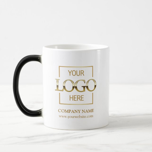 Promotional Company Business Logo Branded Giveaway Magic Mug (Left)